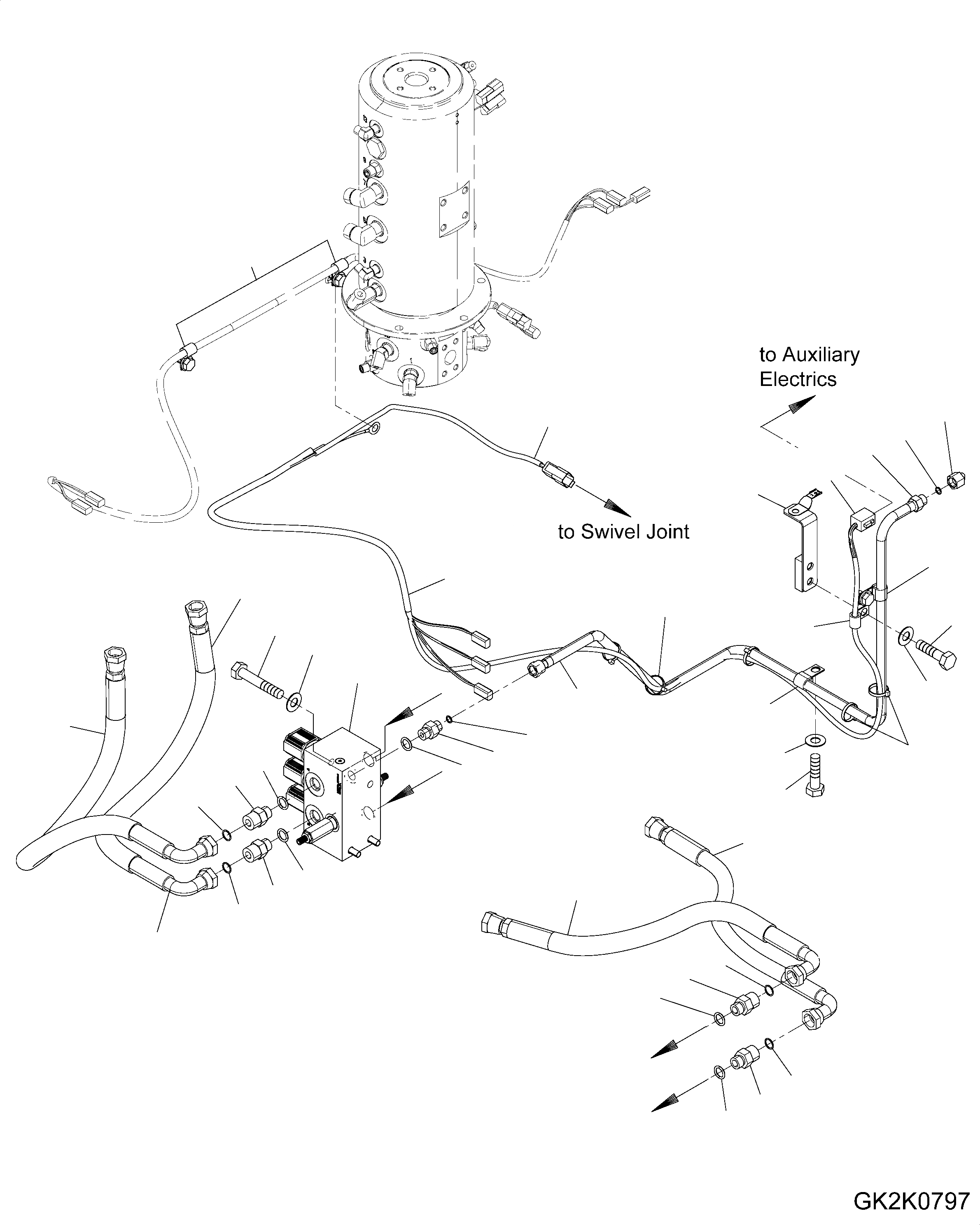Схема запчастей Komatsu PW160-8 - НИЖН.CARRIAGE ПОВОРОТНОЕ СОЕДИНЕНИЕ, ВСПОМОГ. ТРУБЫ НИЖН.CARRIAGE ПОВОРОТНОЕ СОЕДИНЕНИЕ, ВСПОМОГ. ТРУБЫ