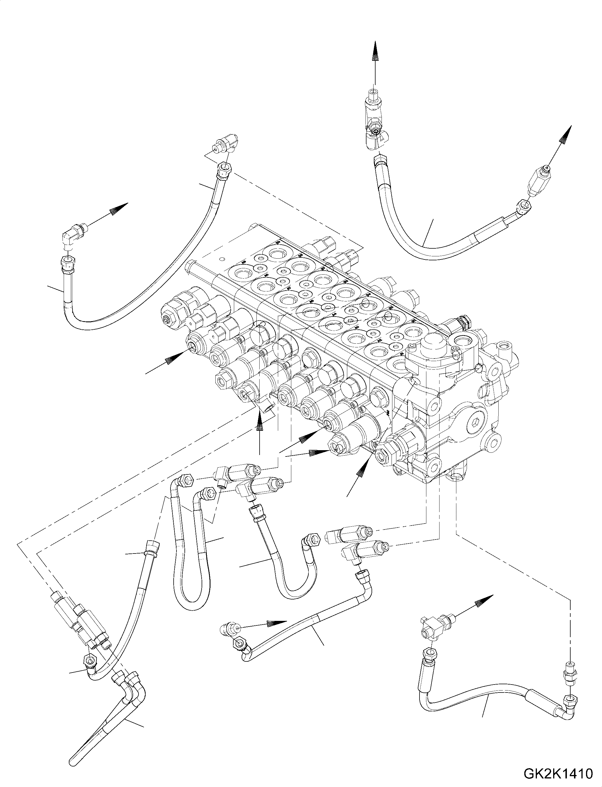 Схема запчастей Komatsu PW180-10 - ОСНОВН. КЛАПАН, ONE-ЧАСТИ СТРЕЛА, -НАВЕСН. ОБОРУД ТРУБЫ, ТРУБЫ ОСНОВН. КЛАПАН, ONE-ЧАСТИ СТРЕЛА, -НАВЕСН. ОБОРУД ТРУБЫ