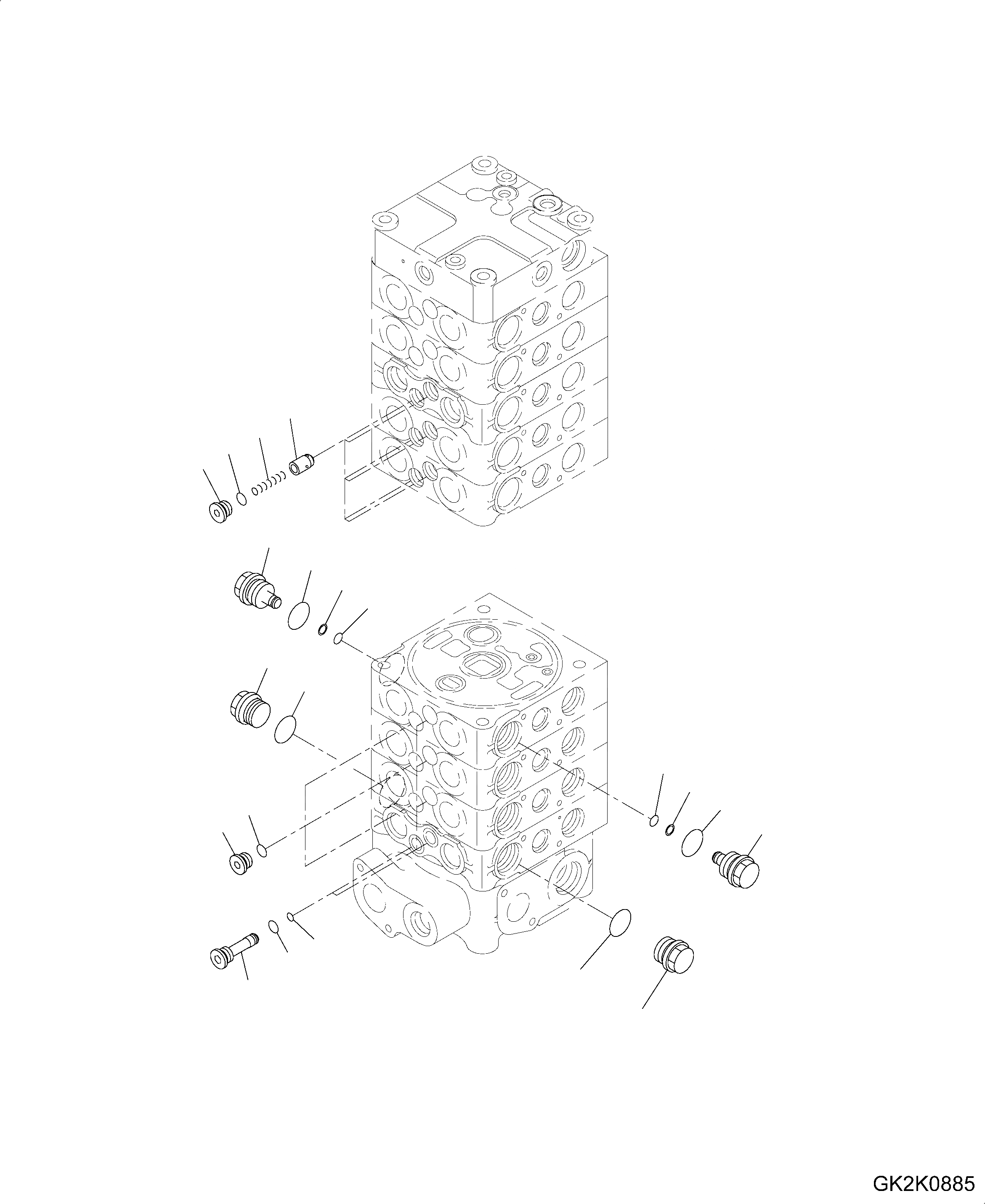Схема запчастей Komatsu PW180-10 - ОСНОВН. УПРАВЛЯЮЩ. КЛАПАН, 9-СЕКЦИОНН., ДЛЯ TWO-ЧАСТИ СТРЕЛА, ВНУТР. ЧАСТИ (/9) ОСНОВН. УПРАВЛЯЮЩ. КЛАПАН, 9-СЕКЦИОНН., ДЛЯ TWO-ЧАСТИ СТРЕЛА, ВНУТР. ЧАСТИ