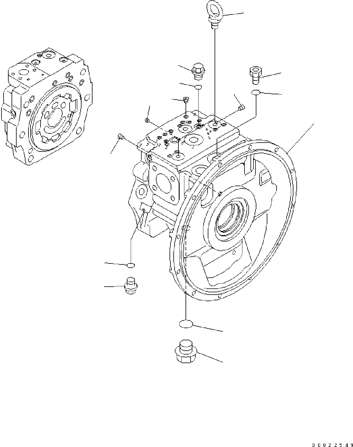 Схема запчастей Komatsu PW180-10 - ОСНОВН. ПОРШЕНЬ НАСОС, ОСНОВН. НАСОС, ВНУТР. ЧАСТИ (/7) ОСНОВН. ПОРШЕНЬ НАСОС