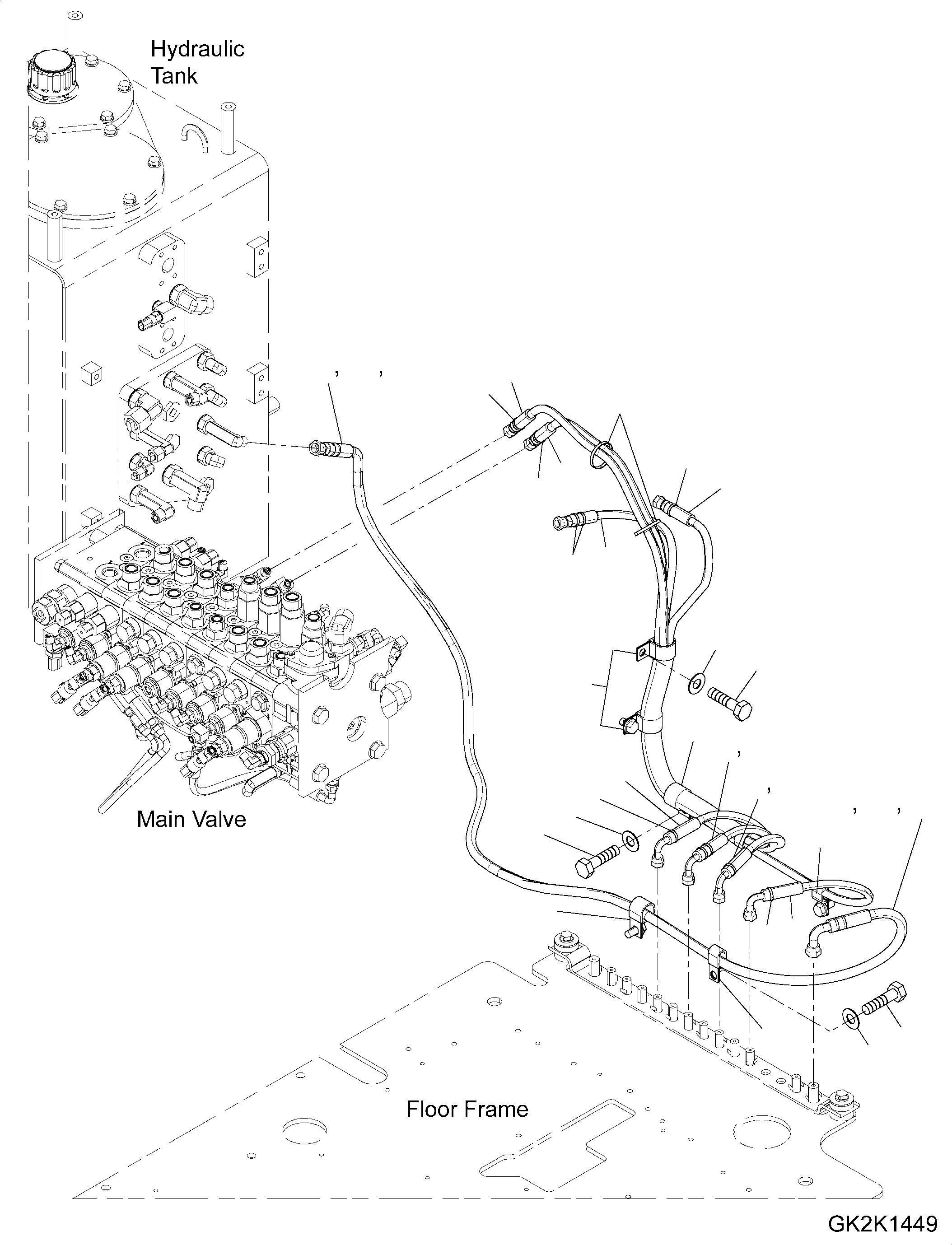 Схема запчастей Komatsu PW180-10 - PPC ОТСЕК ДВИГАТЕЛЯТРУБЫ, ДЛЯ ONE-ЧАСТИ СТРЕЛА, ТРУБЫ (/) PPC ОТСЕК ДВИГАТЕЛЯТРУБЫ, ДЛЯ ONE-ЧАСТИ СТРЕЛА