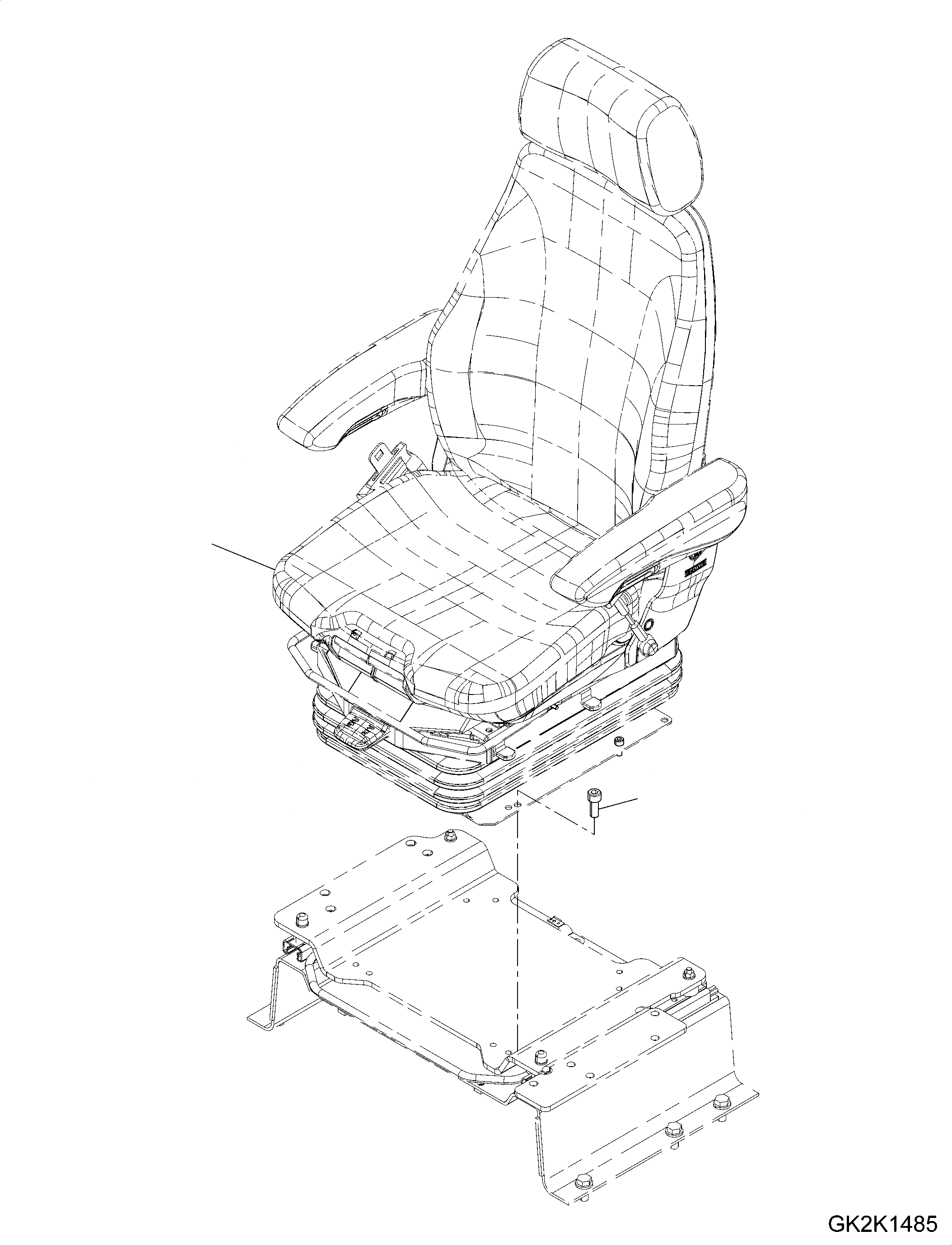 Схема запчастей Komatsu PW180-10 - OPERATORґS СИДЕНЬЕ, ВОЗД. ПОДВЕСКА, ПОДОГРЕВED, КРЕПЛЕНИЕ OPERATORґS СИДЕНЬЕ, ВОЗД. ПОДВЕСКА, ПОДОГРЕВED
