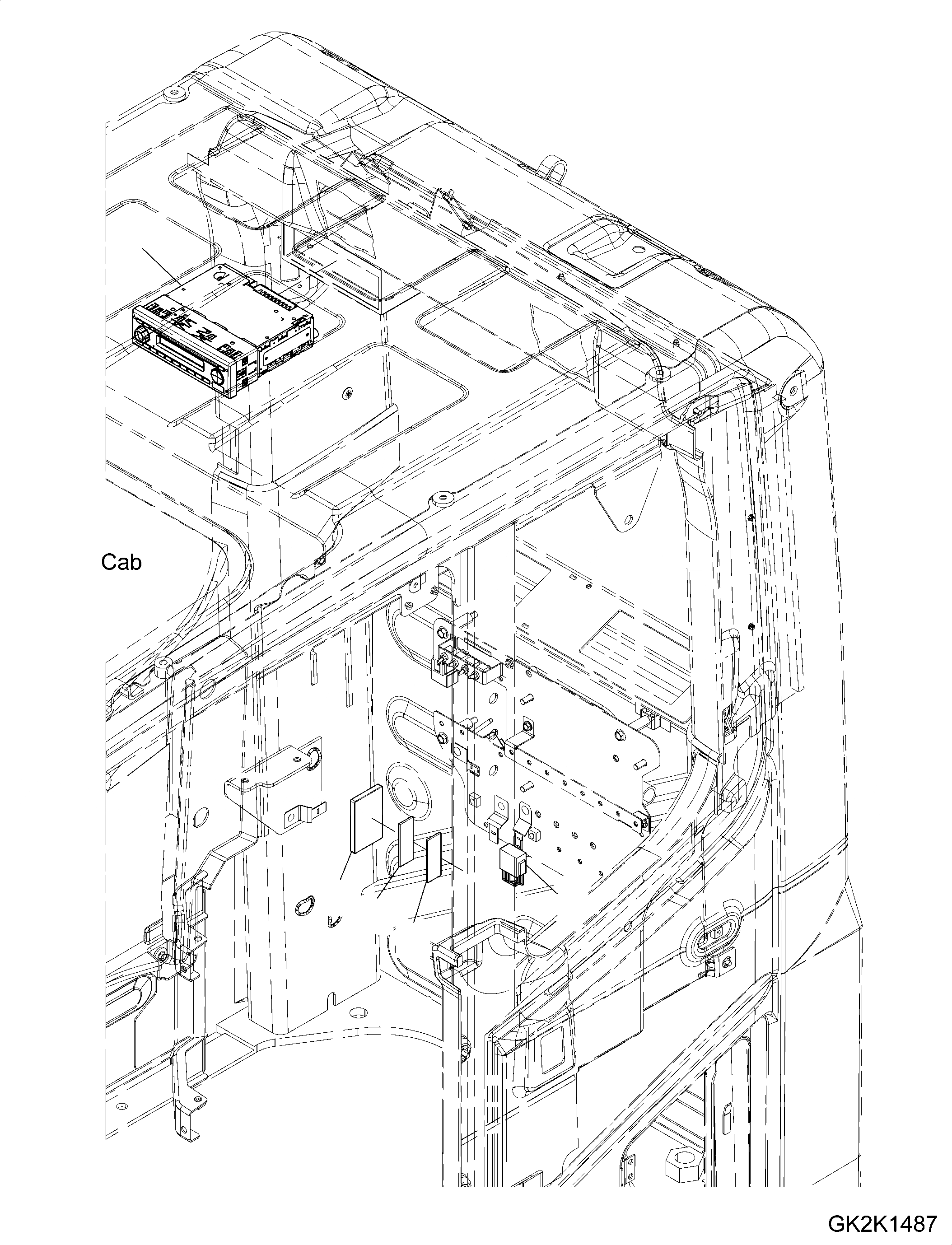 Схема запчастей Komatsu PW180-10 - РАДИО, V, С CD РАДИО, V, С CD