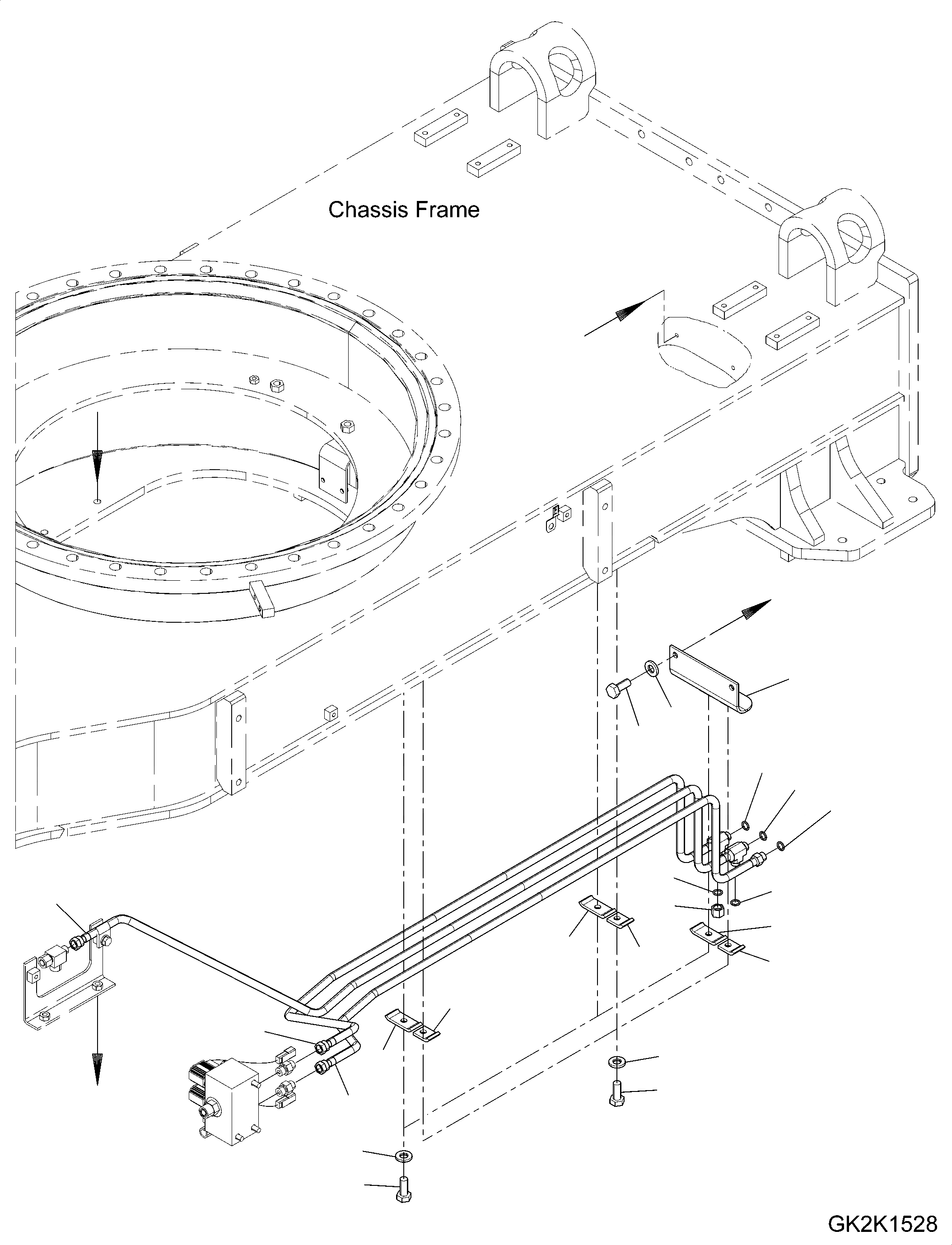 Схема запчастей Komatsu PW180-10 - НИЖН. НАВЕСН. ОБОРУД ТРУБЫ, ПЕРЕДН. LESS - ЗАДН. ОПОРА, ГИДРОЛИНИЯ НИЖН. НАВЕСН. ОБОРУД ТРУБЫ, ПЕРЕДН. LESS - ЗАДН. ОПОРА