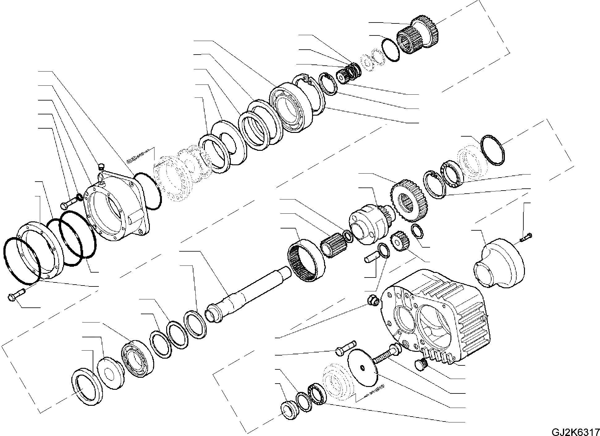 Схема запчастей Komatsu PW180-10 - МОСТ, MM, ЗАДН. МОСТ, ТРАНСМИССИЯ (/7) МОСТ, MM