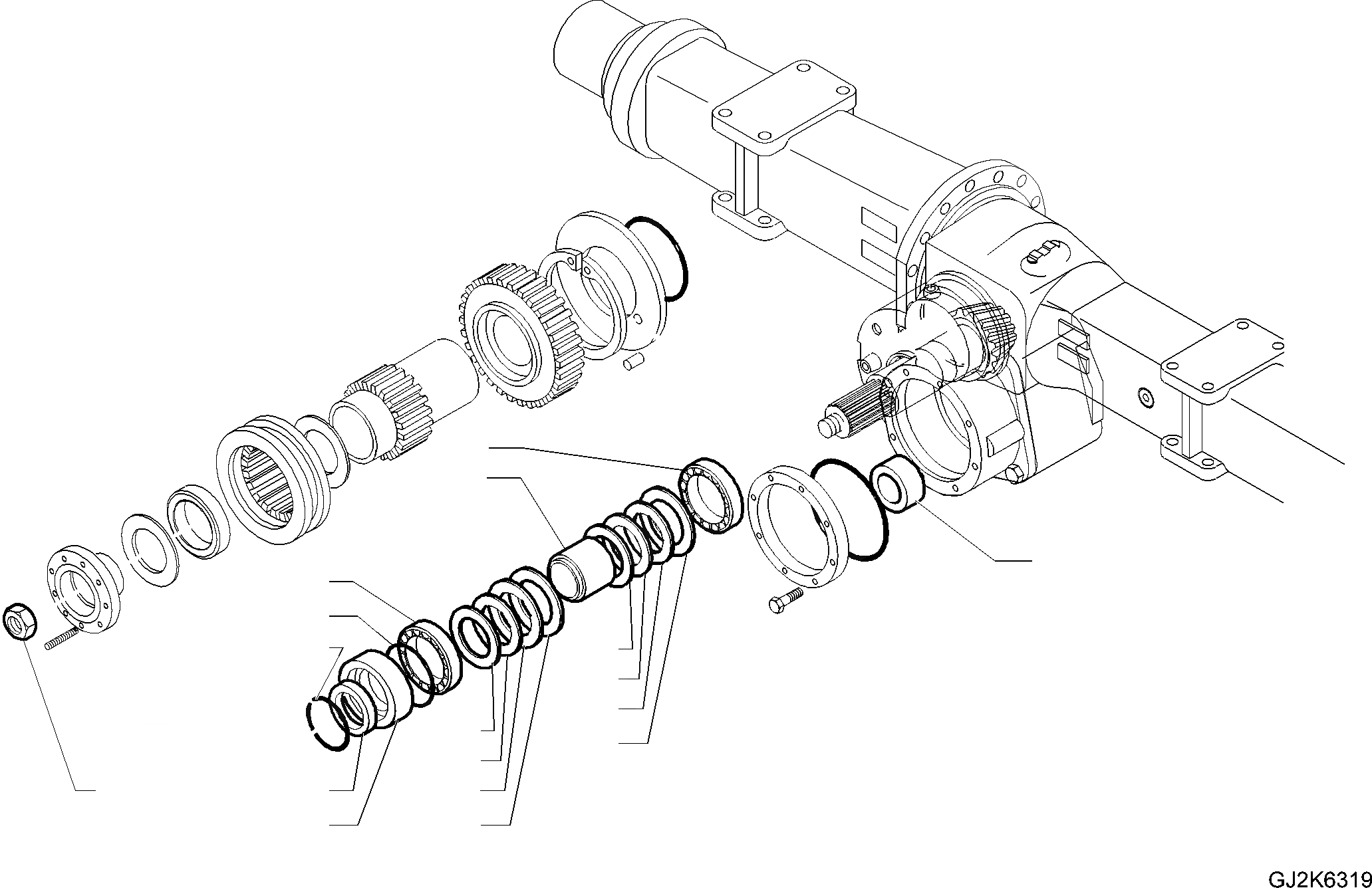 Схема запчастей Komatsu PW180-10 - МОСТ, MM, ЗАДН. МОСТ, ТРАНСМИССИЯ (/7) МОСТ, MM