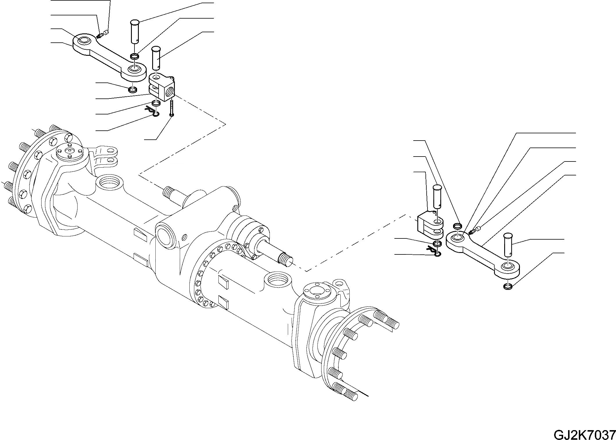 Схема запчастей Komatsu PW180-10 - МОСТ, MM, ПЕРЕДНИЙ МОСТ, РУЛЕВ. УПРАВЛЕНИЕ РУКОЯТЬ (/) МОСТ, MM