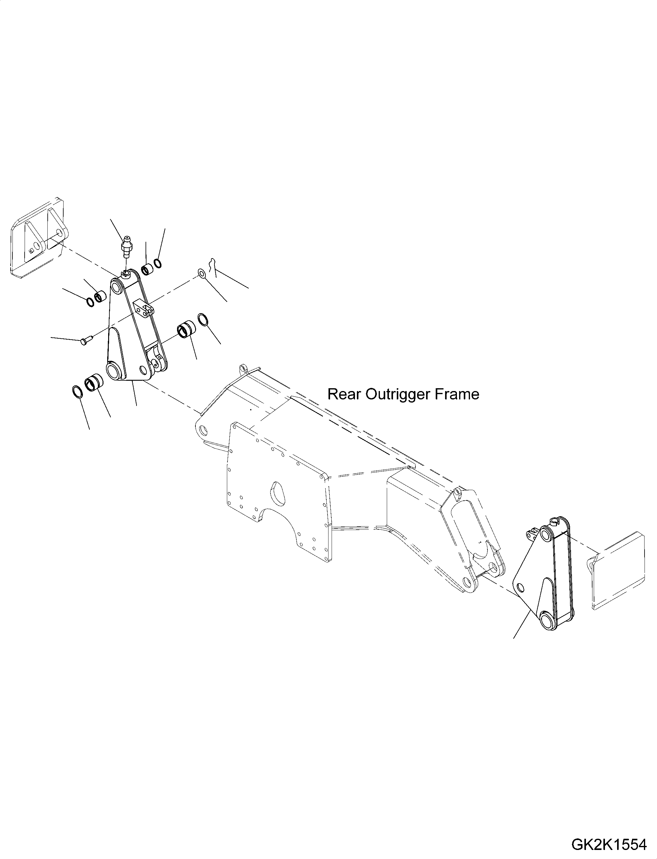 Схема запчастей Komatsu PW180-10 - ЗАДН. ОПОРА, MM, LEGS ЗАДН. ОПОРА, MM
