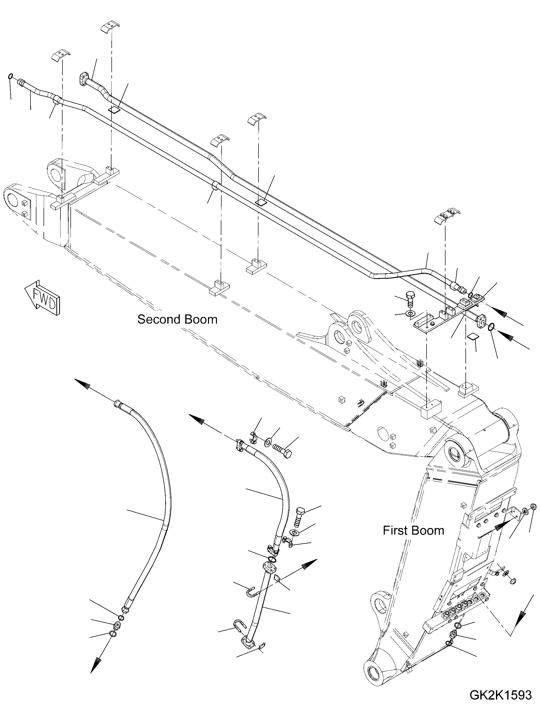 Схема запчастей Komatsu PW180-10 - ГИДРОЛИНИЯ, TWO-ЧАСТИ СТРЕЛА, -НАВЕСН. ОБОРУД, С БЫСТРОСЪЕМН. МЕХ-М, ДОПОЛН. ГИДРОЛИНИЯ (/) ГИДРОЛИНИЯ, TWO-ЧАСТИ СТРЕЛА, -НАВЕСН. ОБОРУД, С БЫСТРОСЪЕМН. МЕХ-М
