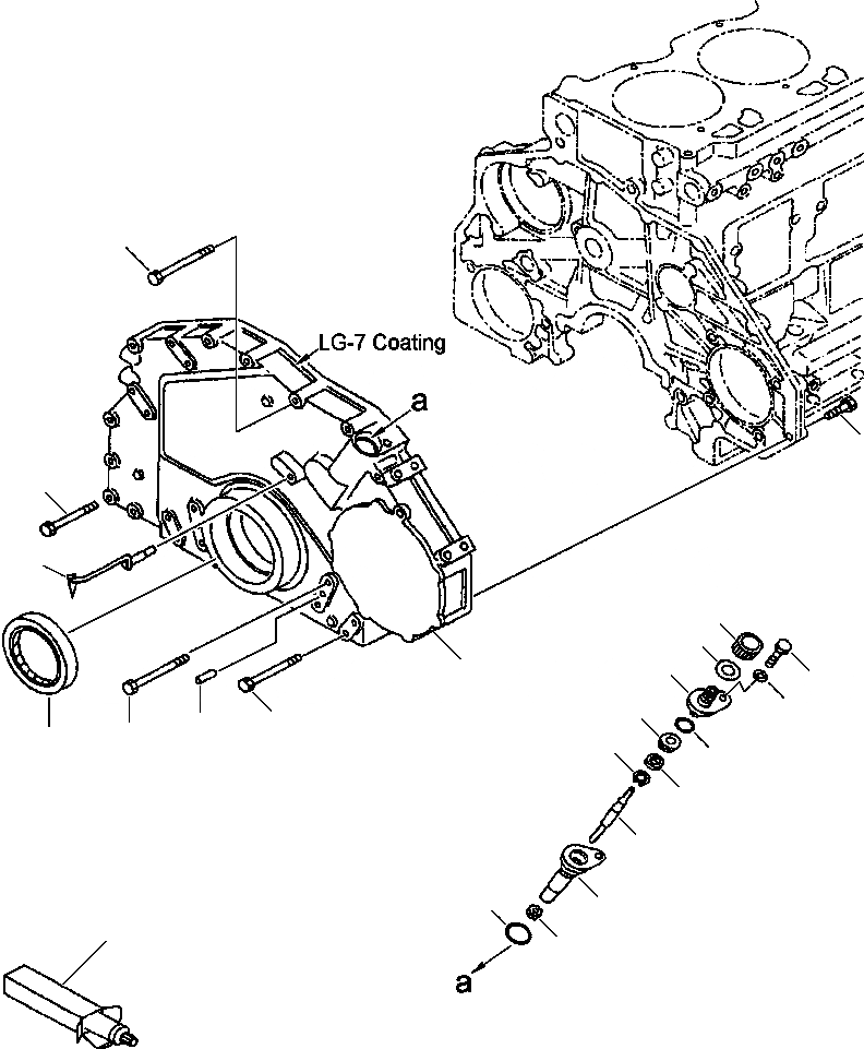 Схема запчастей Komatsu PW400MH-6 - FIG. A9-B7A ПЕРЕДН. ПРИВОД COVER ДВИГАТЕЛЬ