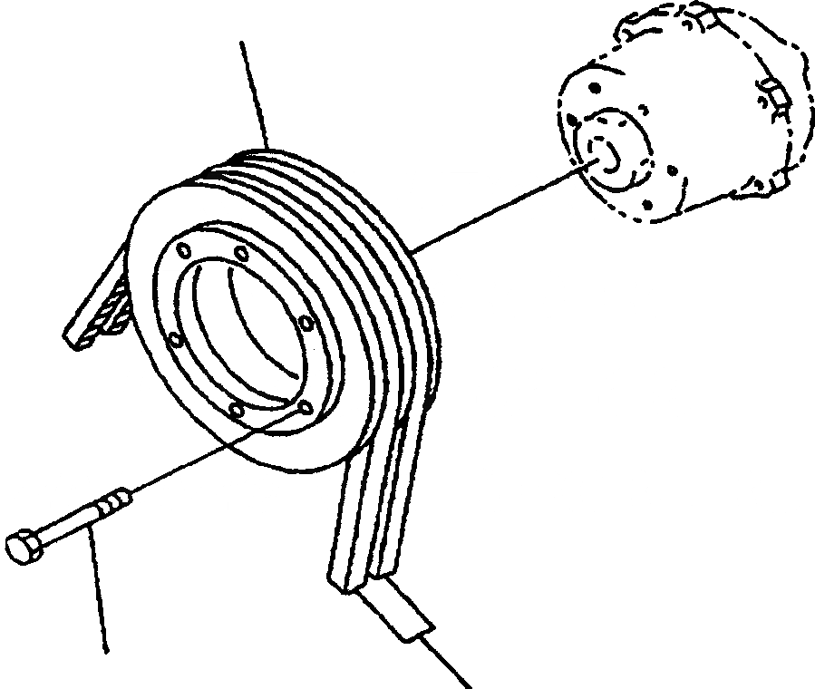 Схема запчастей Komatsu PW400MH-6 - FIG. A-AL ШКИВ ВЕНТИЛЯТОРА ДВИГАТЕЛЬ
