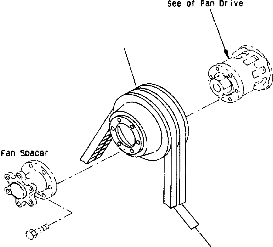 Схема запчастей Komatsu PW400MH-6 - FIG. A-B7A ШКИВ ВЕНТИЛЯТОРА - 98MM DIAMETER ДВИГАТЕЛЬ