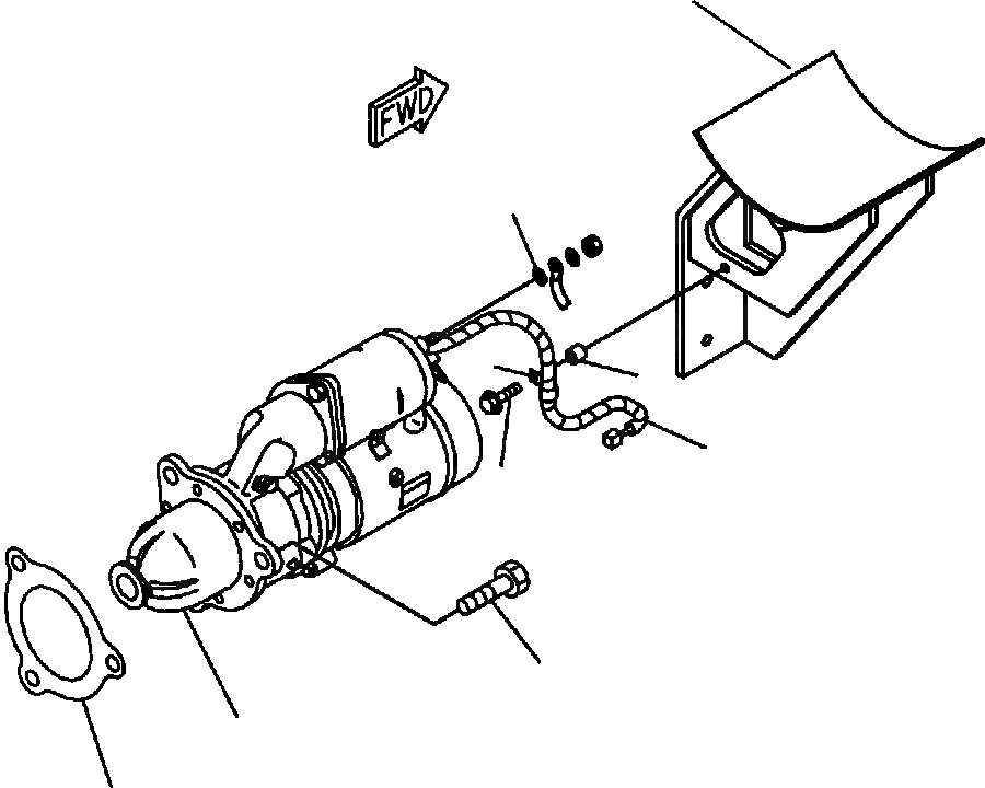 Схема запчастей Komatsu PW400MH-6 - FIG. A-AF СТАРТЕР КРЕПЛЕНИЕ - KW ДВИГАТЕЛЬ