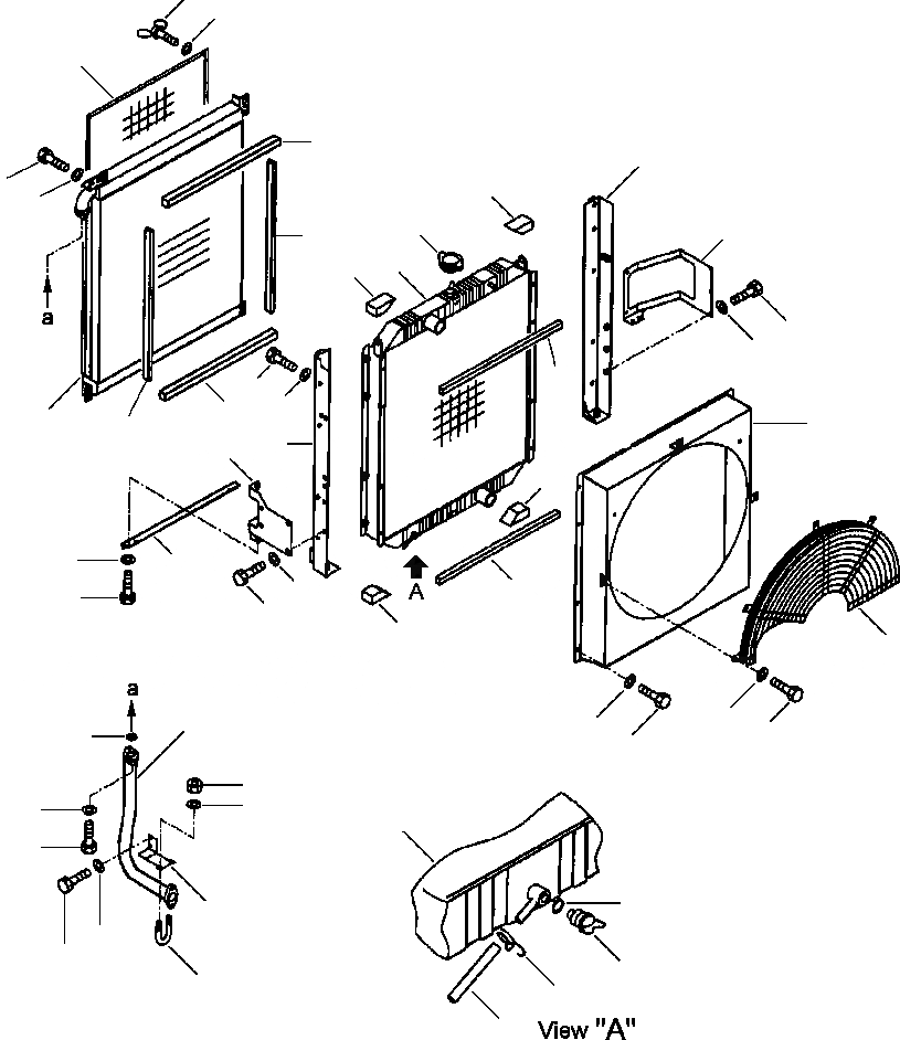 Схема запчастей Komatsu PW400MH-6 - FIG. C-AA ОХЛАЖД-Е - РАДИАТОР И МАСЛООХЛАДИТЕЛЬ СИСТЕМА ОХЛАЖДЕНИЯ