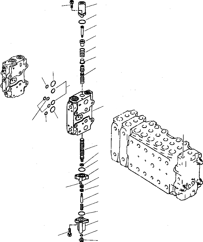Схема запчастей Komatsu PW400MH-6 - FIG. H-9A ОСНОВН. УПРАВЛЯЮЩ. КЛАПАН - ЗАХВАТ ROTATION СЕРВИСНЫЙ КЛАПАН - 9 СЕКЦ. ГИДРАВЛИКА