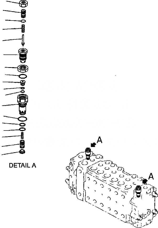 Схема запчастей Komatsu PW400MH-6 - FIG. H-8A ОСНОВН. УПРАВЛЯЮЩ. КЛАПАН - РАЗГРУЗ. КЛАПАН ГИДРАВЛИКА