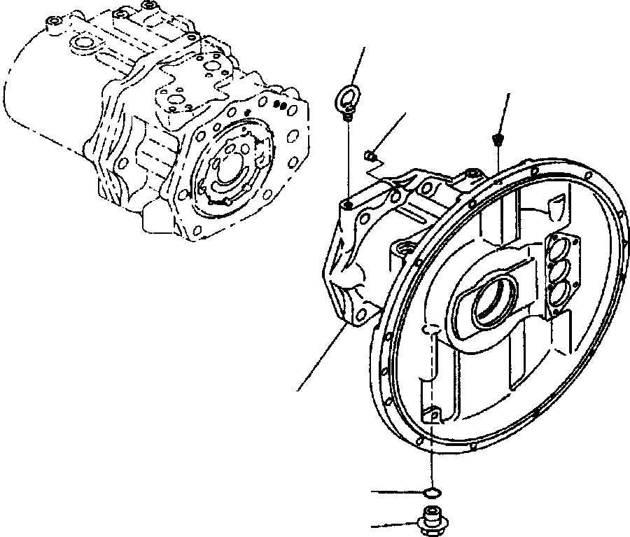 Схема запчастей Komatsu PW400MH-6 - FIG. H-A ОСНОВН. НАСОС - ПЕРЕДН. КОРПУС ГИДРАВЛИКА