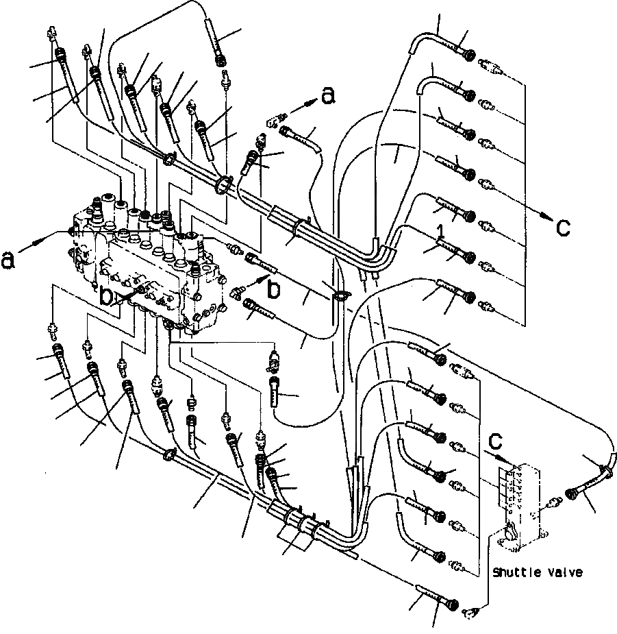 Схема запчастей Komatsu PW400MH-6 - FIG. H8-AB ОСНОВН. ЛИНИЯ PPC - КЛАПАН ЛИНИИ PPC ГИДРАВЛИКА