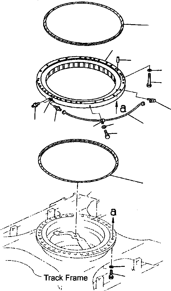 Схема запчастей Komatsu PW400MH-6 - FIG. N-A ПОВОРОТН. КРУГ ПОВОРОТН. КРУГ И КОМПОНЕНТЫ