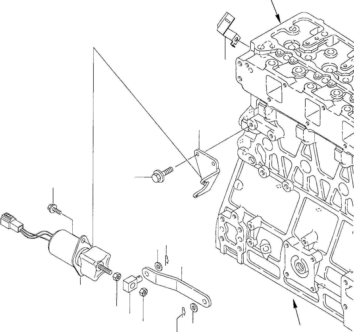 Схема запчастей Komatsu PW95R-2 - УСТРОЙСТВО ОСТАНОВКИ ДВИГАТЕЛЯ ДВИГАТЕЛЬ
