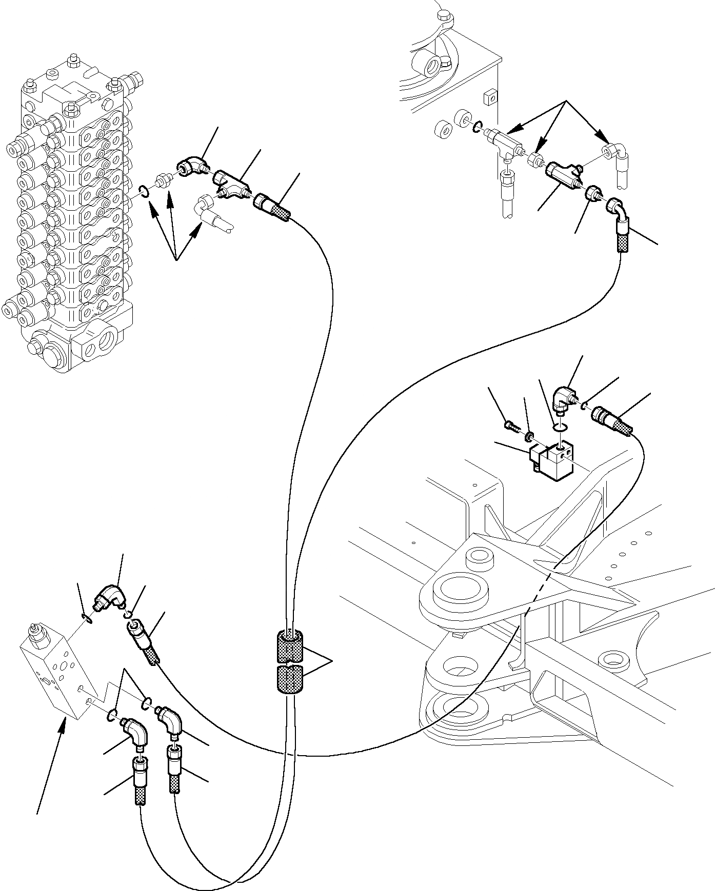 Схема запчастей Komatsu PW95R-2 - ГИДРОЛИНИЯ (ПЕРЕГРУЗК. ДАТЧИК ЛИНИЯ) УПРАВЛ-Е РАБОЧИМ ОБОРУДОВАНИЕМ