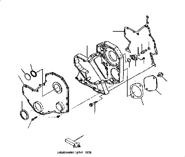 Схема запчастей Komatsu S6D102E1 - ПЕРЕДН. COVER ДВИГАТЕЛЬ
