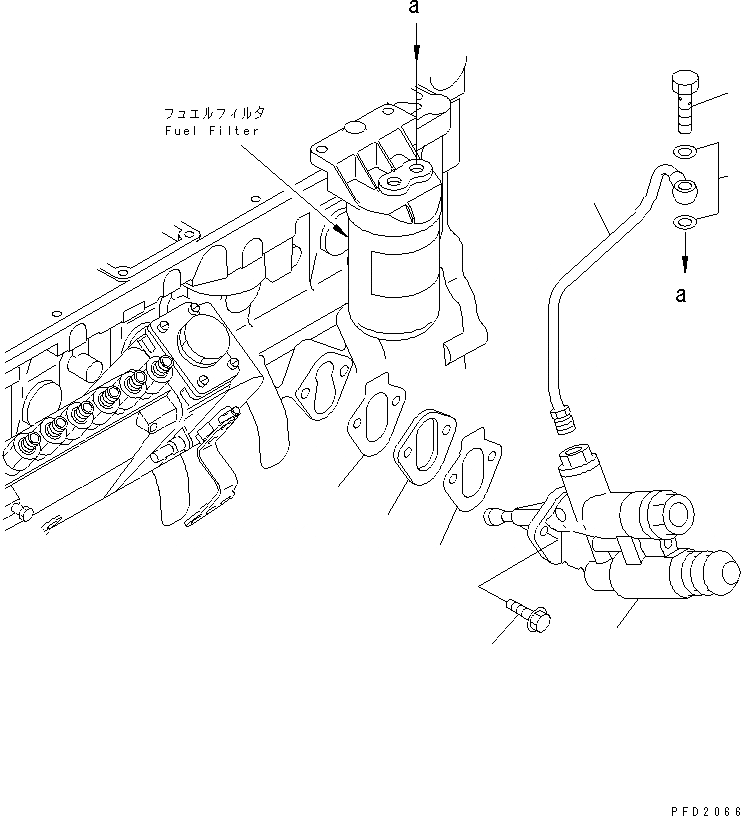Схема запчастей Komatsu S6D102E-1 - НАСОС ПОДКАЧКИ ТОПЛИВА ДВИГАТЕЛЬ