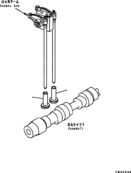 Схема запчастей Komatsu SA6D102E-2 - ТОЛКАТЕЛЬ 