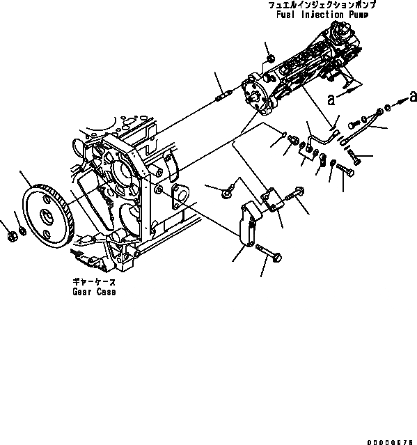 Схема запчастей Komatsu SA6D102E-2 - КРЕПЛЕНИЕ ТОПЛ. НАСОСА 