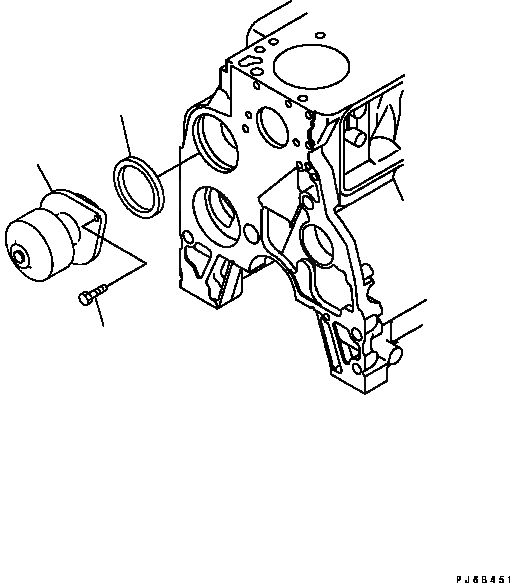 Схема запчастей Komatsu SA6D102E-2 - ВОДЯНАЯ ПОМПА 