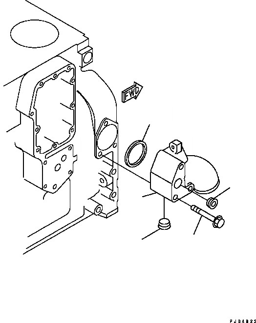 Схема запчастей Komatsu SA6D102E-2 - ВОДН. СОЕДИН-Е 