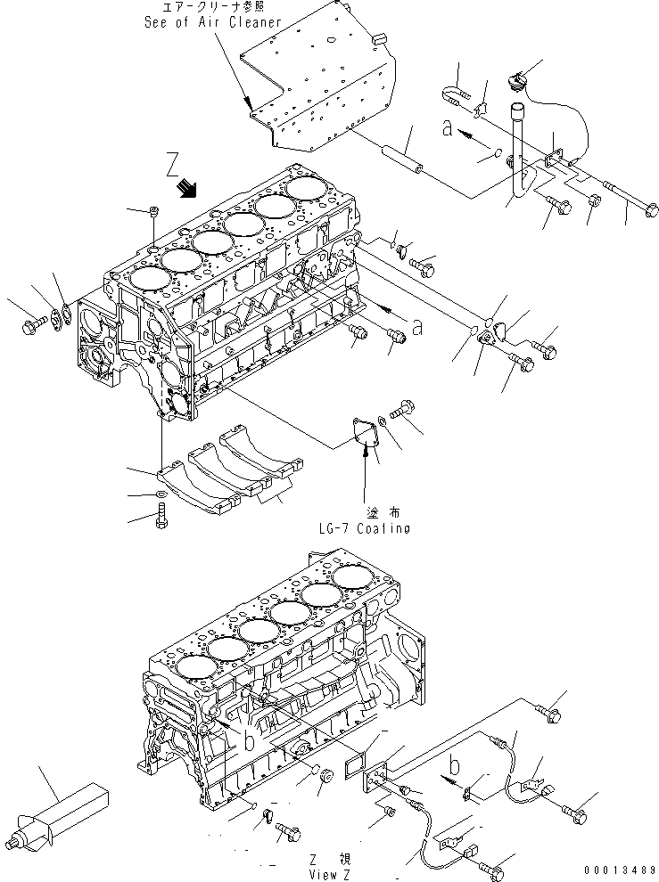 Схема запчастей Komatsu SA6D140E-3J-7 - БЛОК ЦИЛИНДРОВ КРЫШКАAND МАСЛОНАЛИВНОЙ ПАТРУБОК (С ДАТЧИК ТЕМПЕРАТУРЫ ВОДЫ)(№-) ДВИГАТЕЛЬ