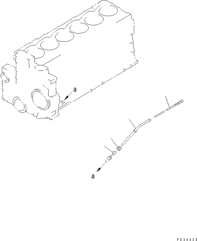 Схема запчастей Komatsu SA6D140A-GD-1W7 - МАСЛ. ЩУП ДВИГАТЕЛЬ