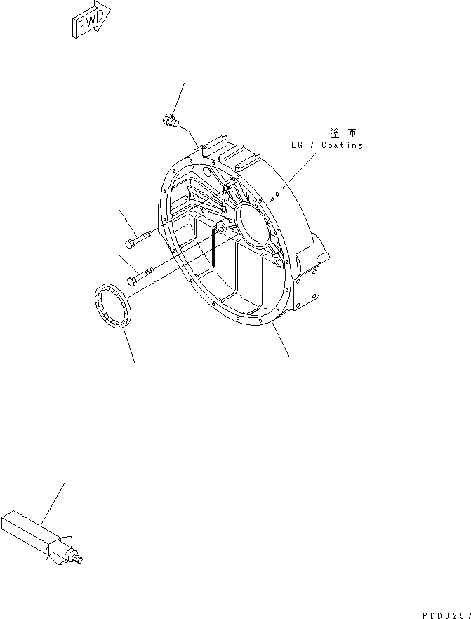 Схема запчастей Komatsu SA6D140A-GD-1W7 - КАРТЕР МАХОВИКА(№97-78) ДВИГАТЕЛЬ