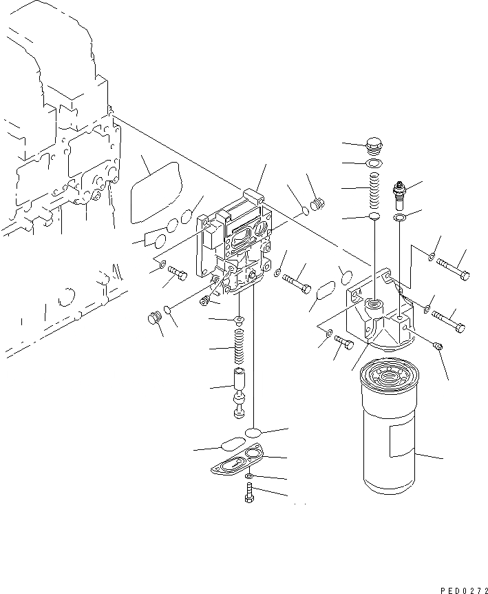 Схема запчастей Komatsu SA6D140A-GD-1W7 - МАСЛ. ФИЛЬТР ДВИГАТЕЛЬ