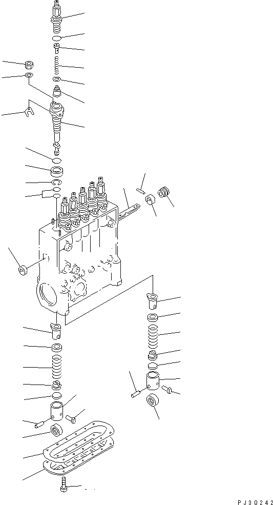 Схема запчастей Komatsu SA6D140A-GD-1W7 - ТОПЛ. НАСОС (НАСОС) (/) (ВНУТР. ЧАСТИ)(№97-8) ДВИГАТЕЛЬ