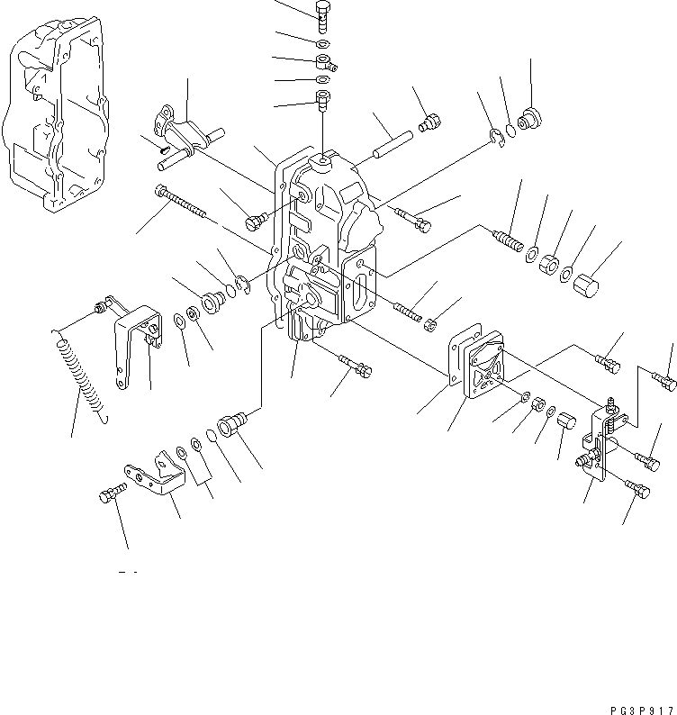 Схема запчастей Komatsu SA6D140A-GD-1W7 - ТОПЛ. НАСОС (РЕГУЛЯТОР) (/) (ВНУТР. ЧАСТИ)(№97-8) ДВИГАТЕЛЬ