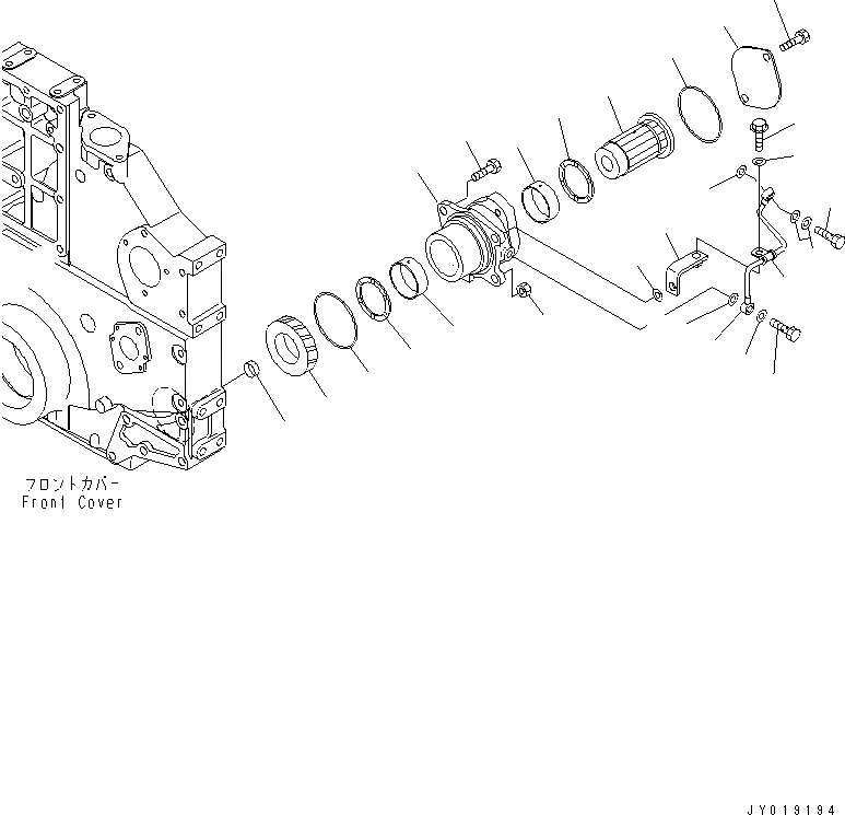 Схема запчастей Komatsu SA6D140E-3L-7 - ПЕРЕДН. МЕХ-М ОТБОРА МОЩНОСТИ ДВИГАТЕЛЬ