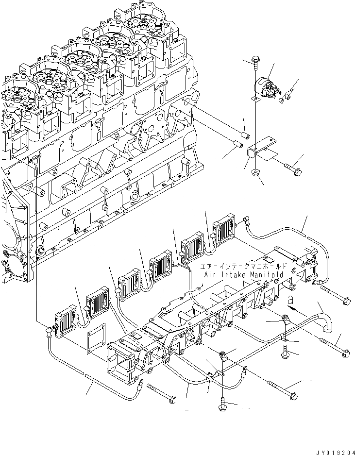 Схема запчастей Komatsu SA6D140E-3L-7 - ЭЛЕКТРОПРОВОДКА (/) ПЕРЕКЛЮЧАТЕЛЬ И ОБОГРЕВАТЕЛЬ. ДВИГАТЕЛЬ