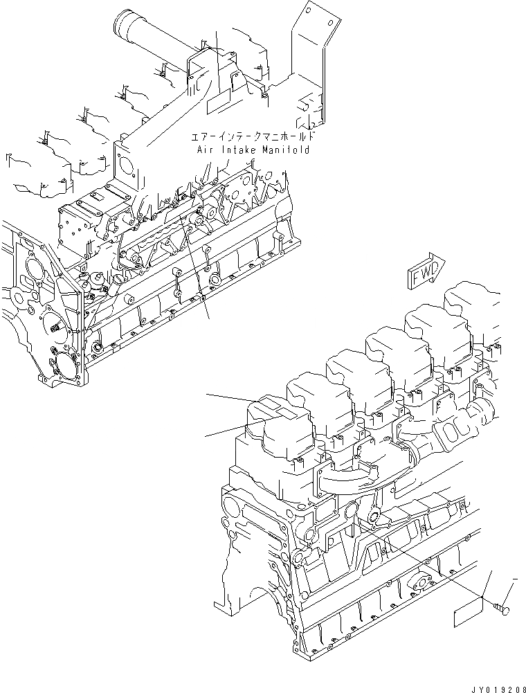 Схема запчастей Komatsu SA6D140E-3L-7 - ТАБЛИЧКИ ПЛАСТИНА ДВИГАТЕЛЬ