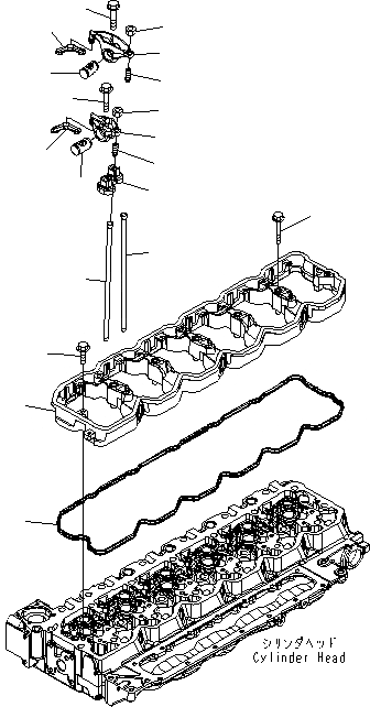 Схема запчастей Komatsu SAA6D107E-1B-W - КОРОМЫСЛО ДВИГАТЕЛЬ