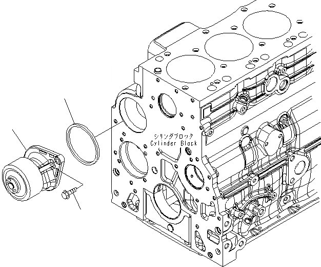 Схема запчастей Komatsu SAA6D107E-1B-W - ВОДЯНАЯ ПОМПА ДВИГАТЕЛЬ