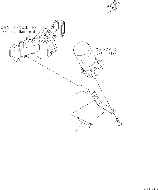 Схема запчастей Komatsu SAA4D102E-2E - МАСЛ. ФИЛЬТР КОРПУС ДВИГАТЕЛЬ