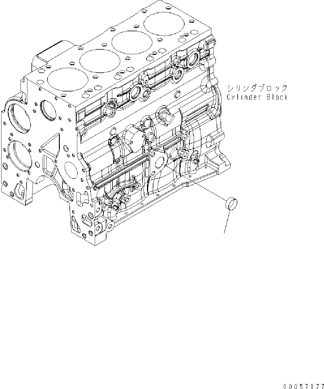 Схема запчастей Komatsu SAA4D107E-1A - БЛОК ЦИЛИНДРОВ BLIND ЗАГЛУШКА AA ДВИГАТЕЛЬ