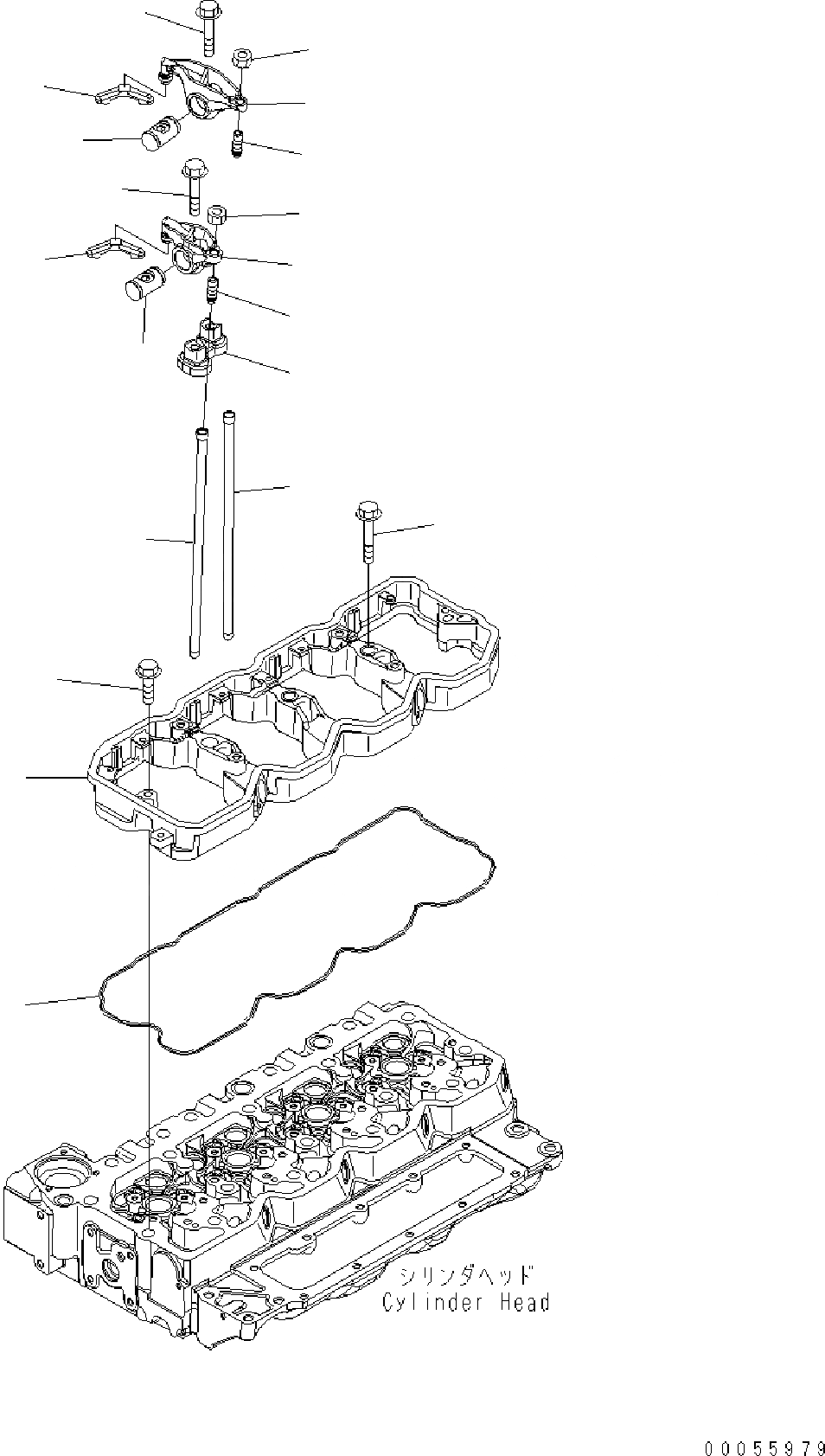 Схема запчастей Komatsu SAA4D107E-1A - КОРОМЫСЛО AA ДВИГАТЕЛЬ