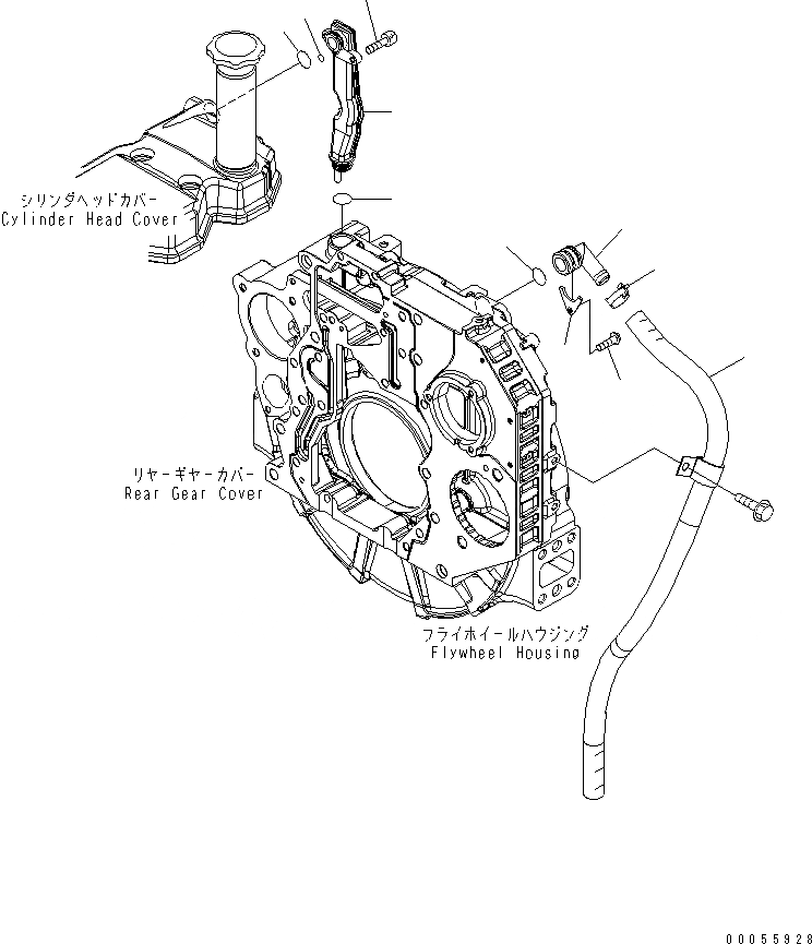 Схема запчастей Komatsu SAA4D107E-1C-W - САПУН ДВИГАТЕЛЬ