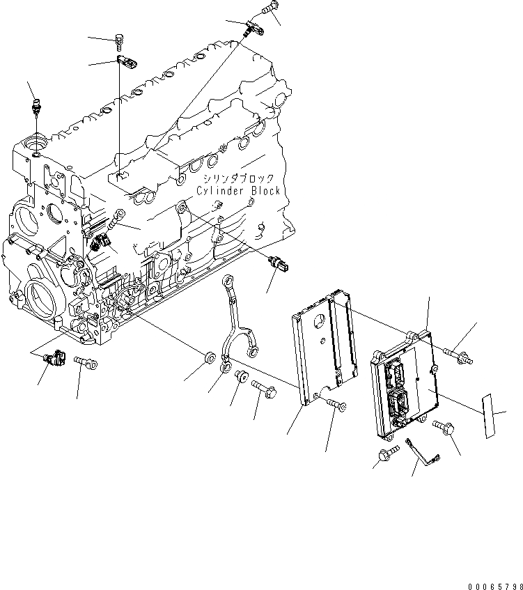 Схема запчастей Komatsu SAA6D107E-1C - УПРАВЛ-Е ДВИГАТЕЛЕМ MODULE ДВИГАТЕЛЬ