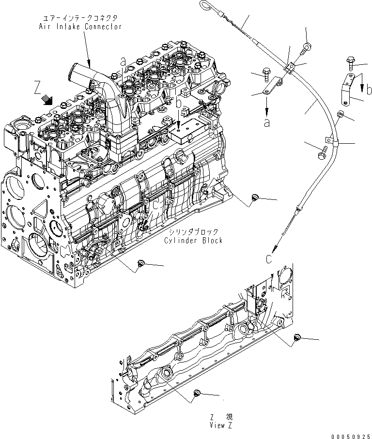 Схема запчастей Komatsu SAA6D107E-1B-W1 - МАСЛ. ЩУП ДВИГАТЕЛЬ