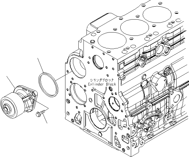Схема запчастей Komatsu SAA6D107E-1B-W1 - ВОДЯНАЯ ПОМПА ДВИГАТЕЛЬ