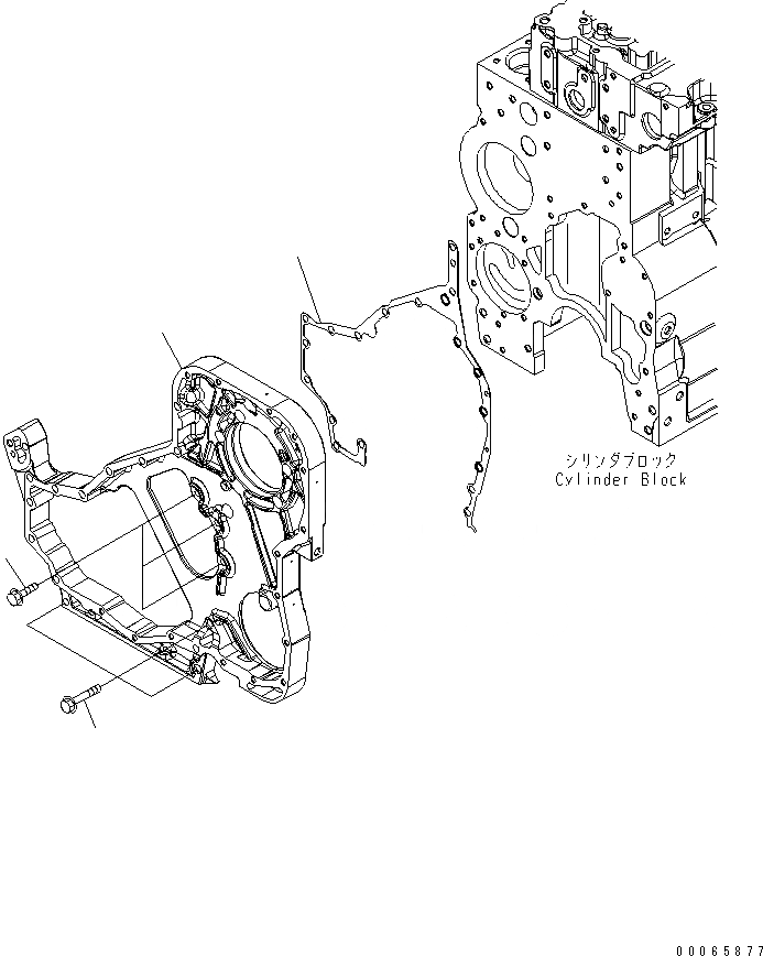 Схема запчастей Komatsu SAA6D114E-3 - ПЕРЕДН. КОЖУХ ШЕСТЕРЕН. ПЕРЕДАЧИ ДВИГАТЕЛЬ